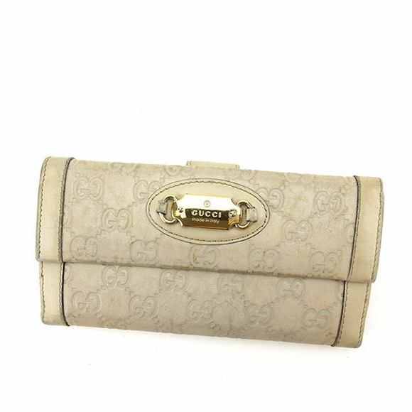 Gucci Leather Beige Accessory Wallet Long ssima - Picture 1 of 6
